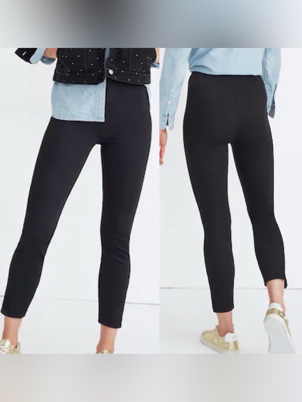 Madewell Black Ankle Length High-Rise Skinny Pants
